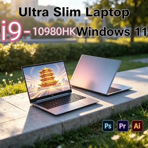 Premium 2026 Novate 14.1" Laptop equipped with i9-10980HK chip, sleek FHD IPS 120Hz Vivid Radiant Display, ample 2048GB storage