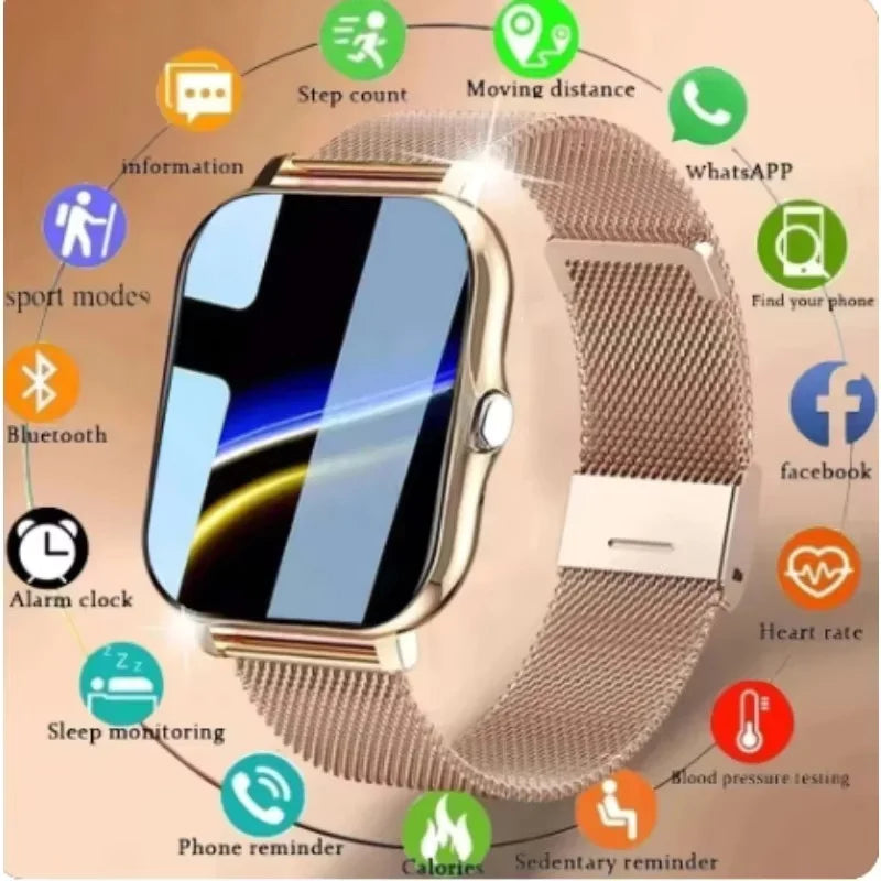 2026 Smart Watch 1.83 Inch HD Display Answer Make Call Message Preview Sport Modes DIY Dial Weather Forecast Men Women