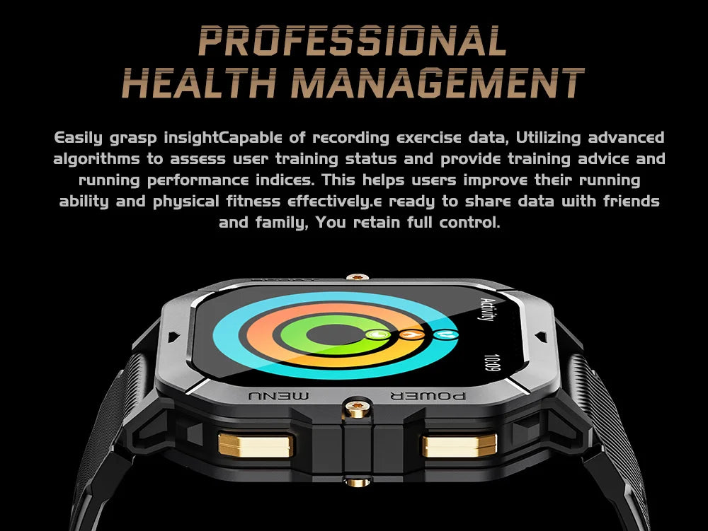 Smart Watch For Men 100+ Sports Modes,Activity Tracker with Heart Rate/SpO2/Sleep Monitor,1 ATM Waterproof  For Andriod IOS