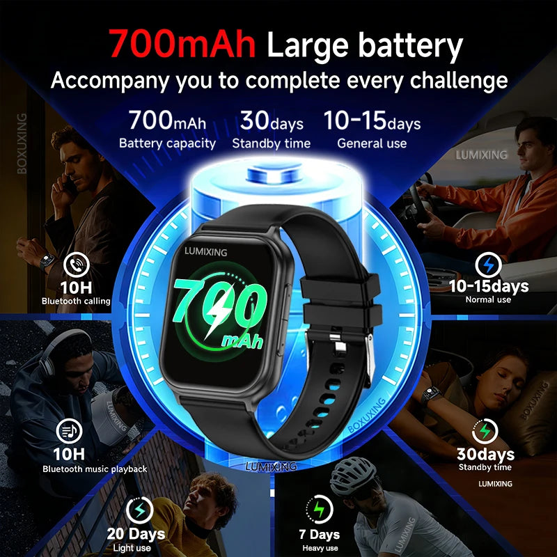 2026 New Smartwatches Men Women Professional Sports Fitness IP68 Waterproof Built-in 24H Heart Rate Bluetooth Call Smart Watch
