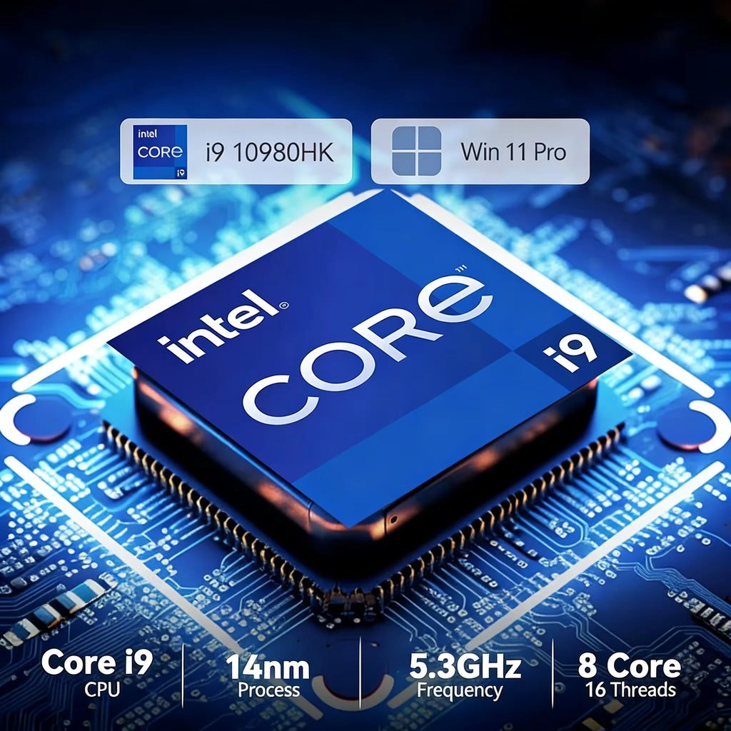 Core I9-10980 Office Laptop | 16GB RAM | 1TB 2TB SSD | 1080P FHD | Fingerprint Unlock | Ideal for Everyday Office Work and Study