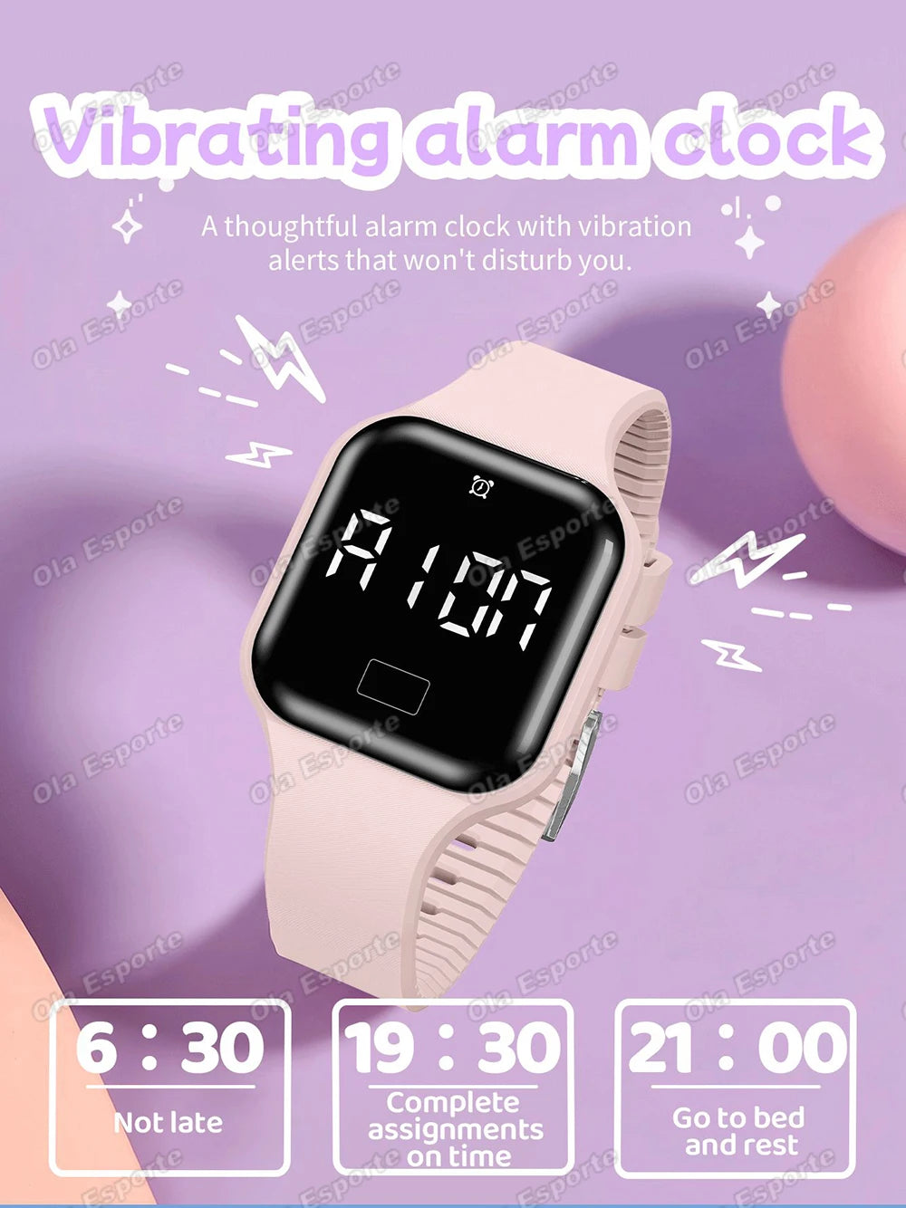Smart Watch For Men Sports High School Student Sleep Monitor Waterproof Alarm Clock Multi Functional Women Electronic Watch HW12