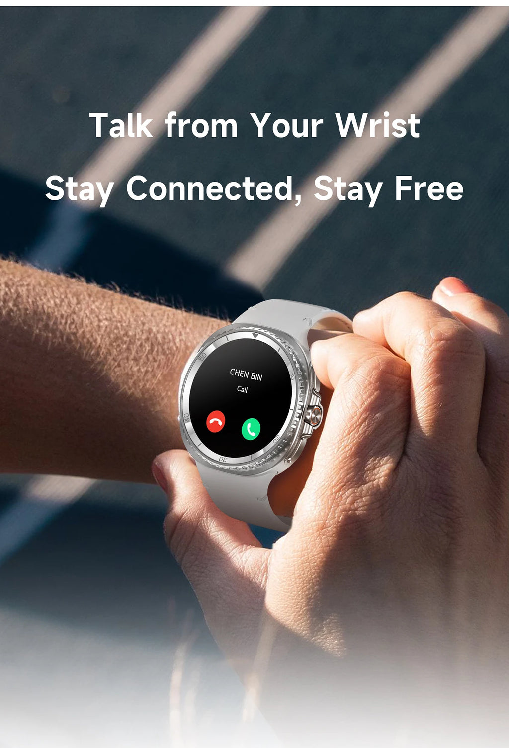 Smart Watch Man with Rotating Bezel AI Voice Assistant Receive Call 3ATM Waterproof Remote Music 1.43inch HD Screen Wristwatch
