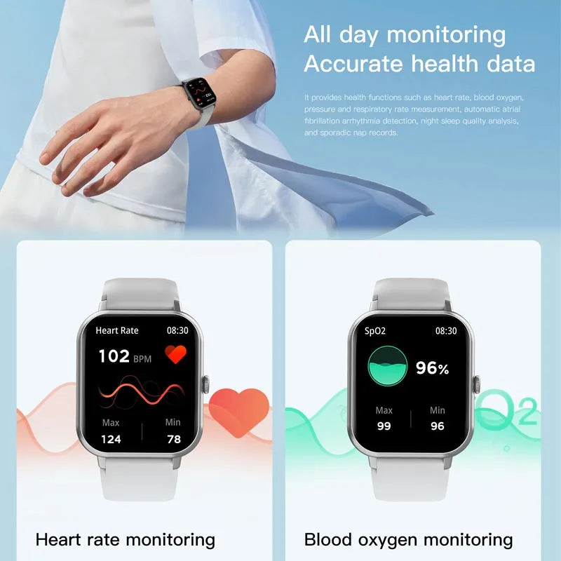 2025 New Smart Watch For Men Women Gift Full Touch Screen Sports Fitness Watches Bluetooth Call Smartwatch Woman For Andriod&IOS