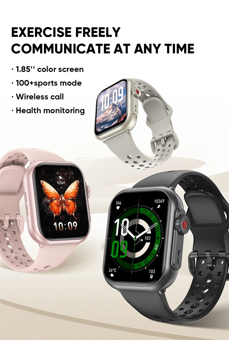 2025 New For Xiaomi Smart Watch Men Women 1.85-Inch HD AMOLED Full Touch Screen IP68 Waterproof Bluetooth Call SmartWatch Man