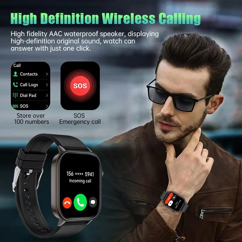 New Smart Watch for Men and Women HD AMOLED Screen Heart Rate Bluetooth Call GPS Tracking IP67 Waterproof Sports Smart Watch