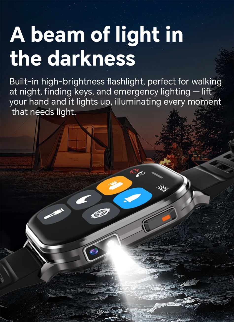 New Smartwatch Men Women Camera Take Photos Record Video Health Monitor Sports Fitness Waterproof Flashlight Call Smart Watches