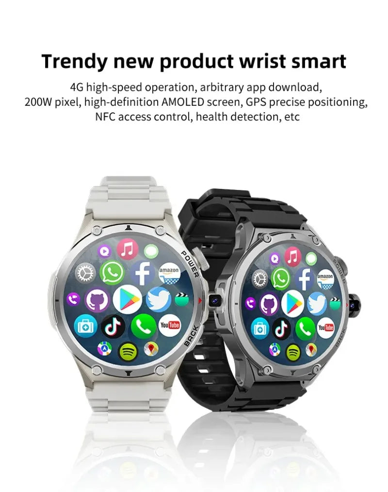 Smart Watch with Large HD Anti-blue Light Eye-friendly Screen, Cellular Network & Built-in GPS Positioning