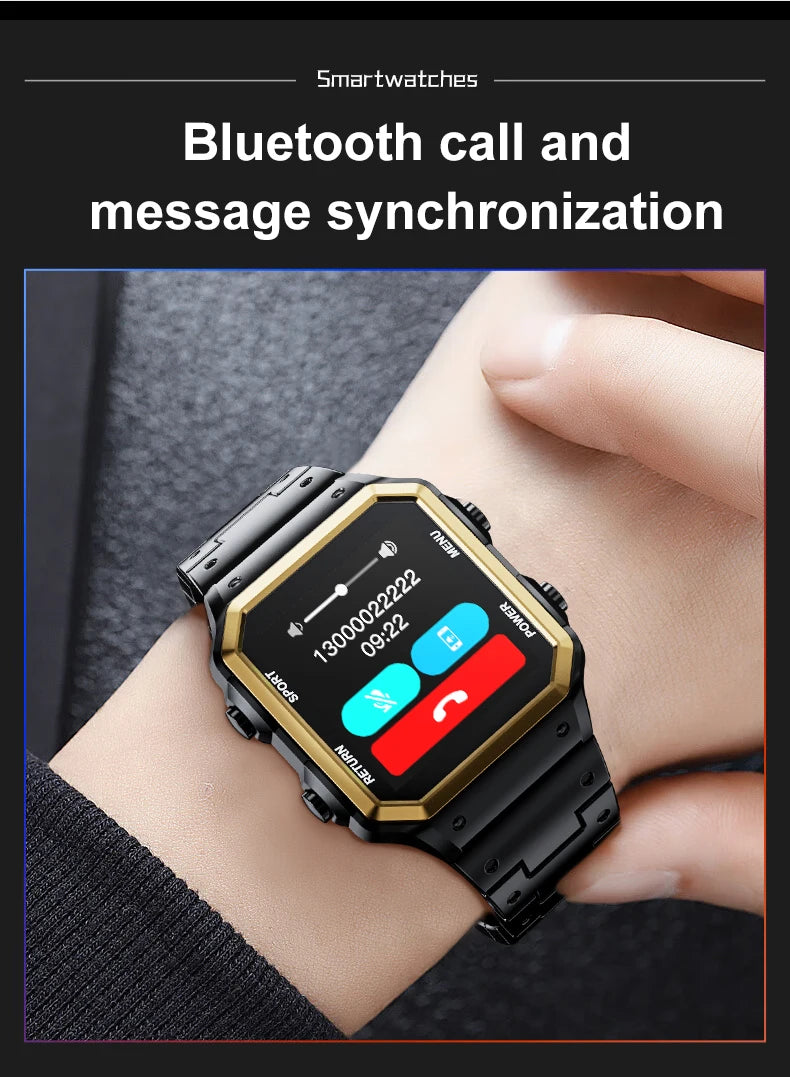 Aiweile AW38 Smart Watch Man High-End Luxury for Android IOS Fitness Tracker Sport Business Bluetooth Call DIY Faces Steel Voice