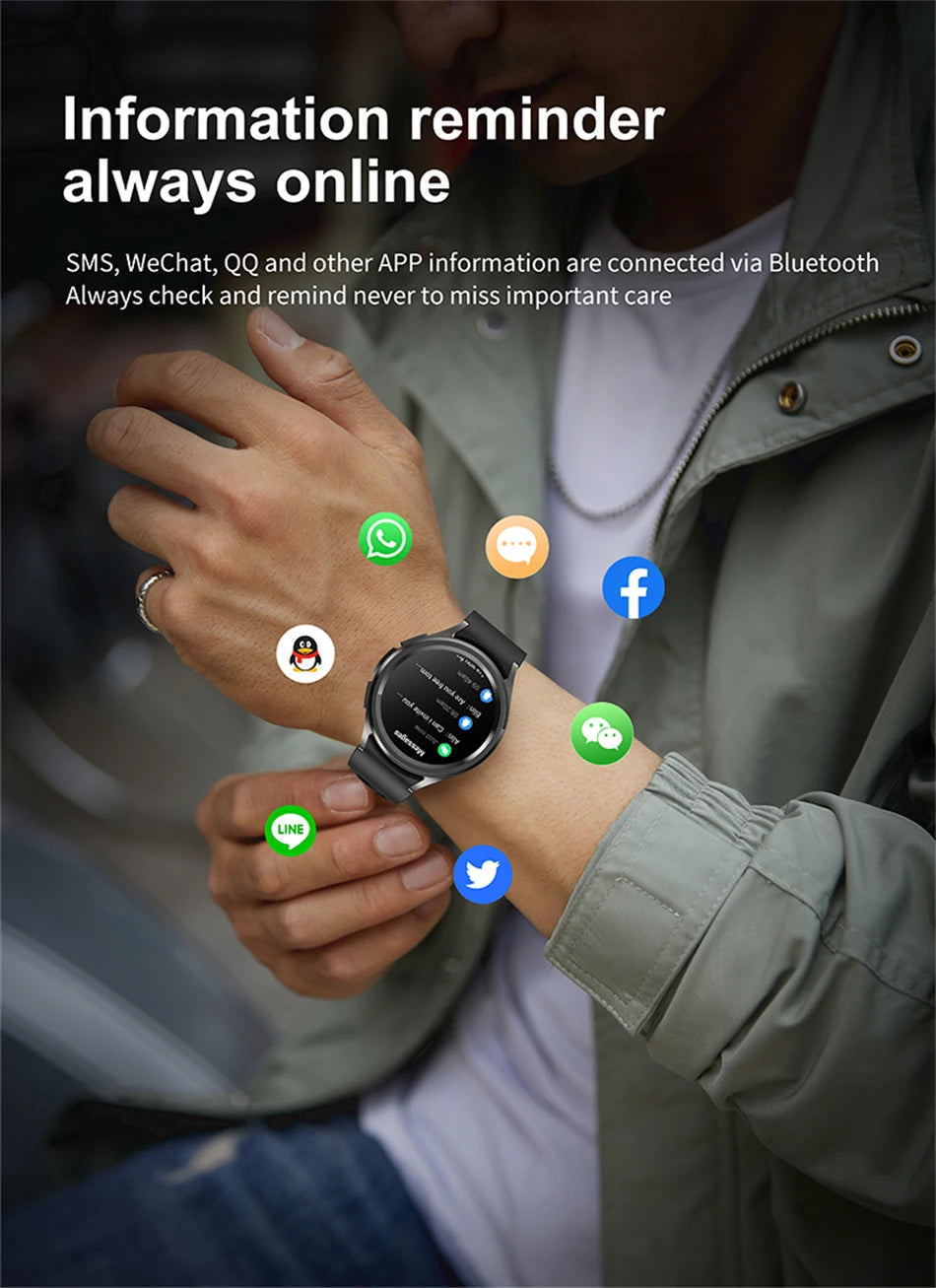 2025 New Smart Watch 6 Men's Outdoor Sports 100+ Sport Modes IP68 Waterproof Watch AMOELD HD Screen Smartwatch Android IOS