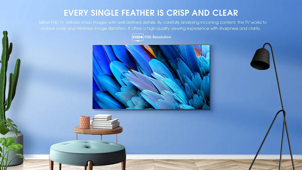 32 Inch LCD Smart TV Flat Panel Supports Wired and Wireless Network Connections and Live TV Installation Applications