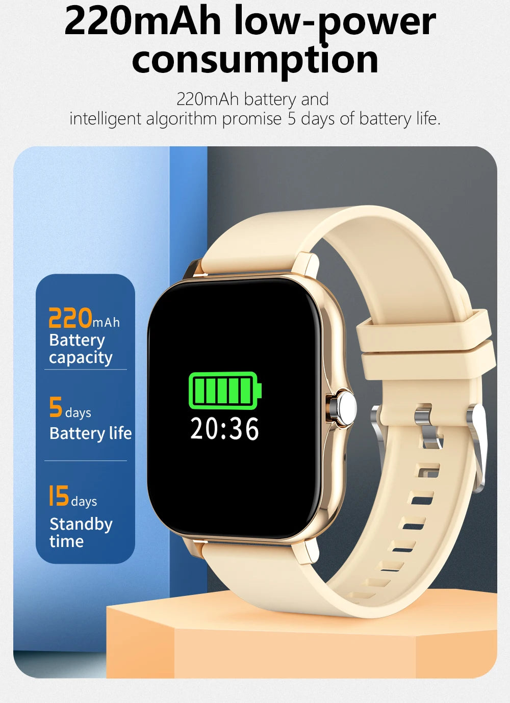 Smart Watch Android Phone 1.44''Inch Color Screen Bluetooth Call Smart Watch Women Men