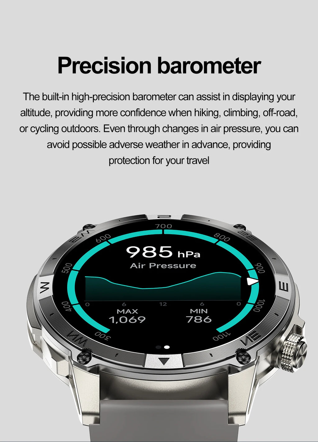 Smart Watch 2026 For Android IOS GPS Compass Sports Smart Watches For Man Women HD AMOLED Bluetooth Call Waterproof Smartwatch