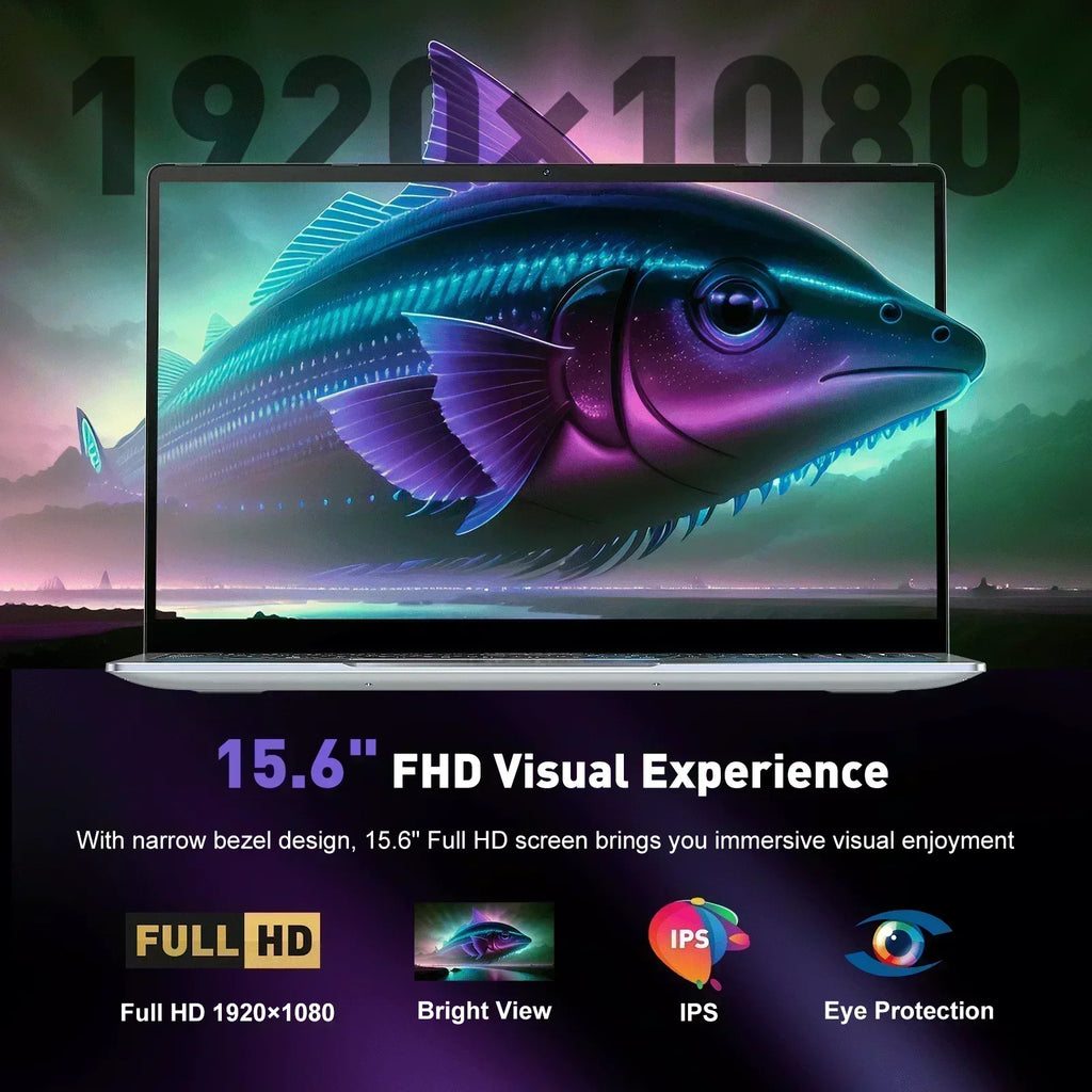 2026 NEW 15.6" Portable Ultra Laptop Intel Core i9-9900, 16GB RAM, 1TB SSD, High Speed Gaming and Office Notebook PC