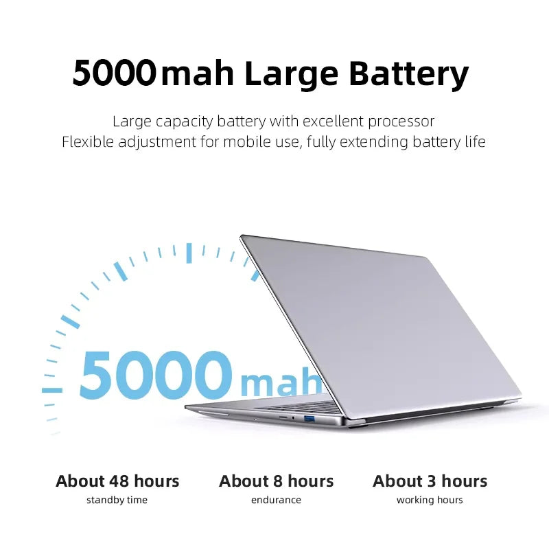 2026 Intel Core i7 9850H Intel A3950 Ultra Slim Laptop 14.1“ Windows 11 Notebook Computer 12GB RAM 1TB SSD Office Study Laptop
