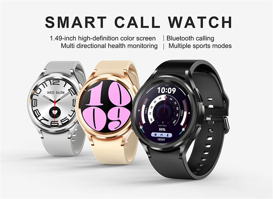2025 New Smart Watch 6 Men's Outdoor Sports 100+ Sport Modes IP68 Waterproof Watch AMOELD HD Screen Smartwatch Android IOS