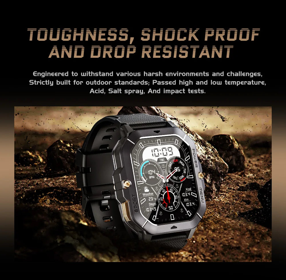 Smart Watch For Men 100+ Sports Modes,Activity Tracker with Heart Rate/SpO2/Sleep Monitor,1 ATM Waterproof  For Andriod IOS