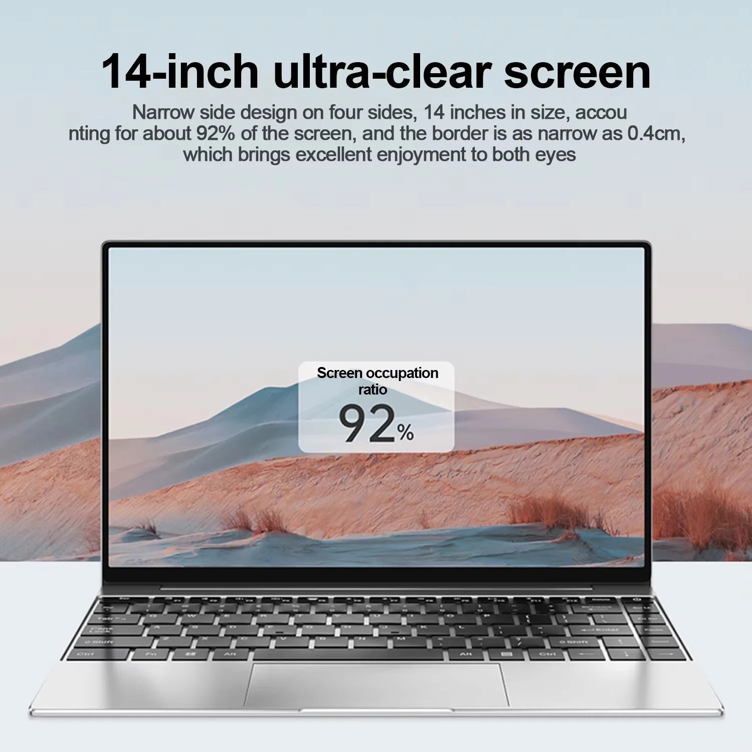 New Laptop Intel Core i7-9850H Atom A3950 Portable Laptop Windows11 Pro 12GB RAM 1TB 2TB M.2 SSD 14.1 inch Office Study Computer