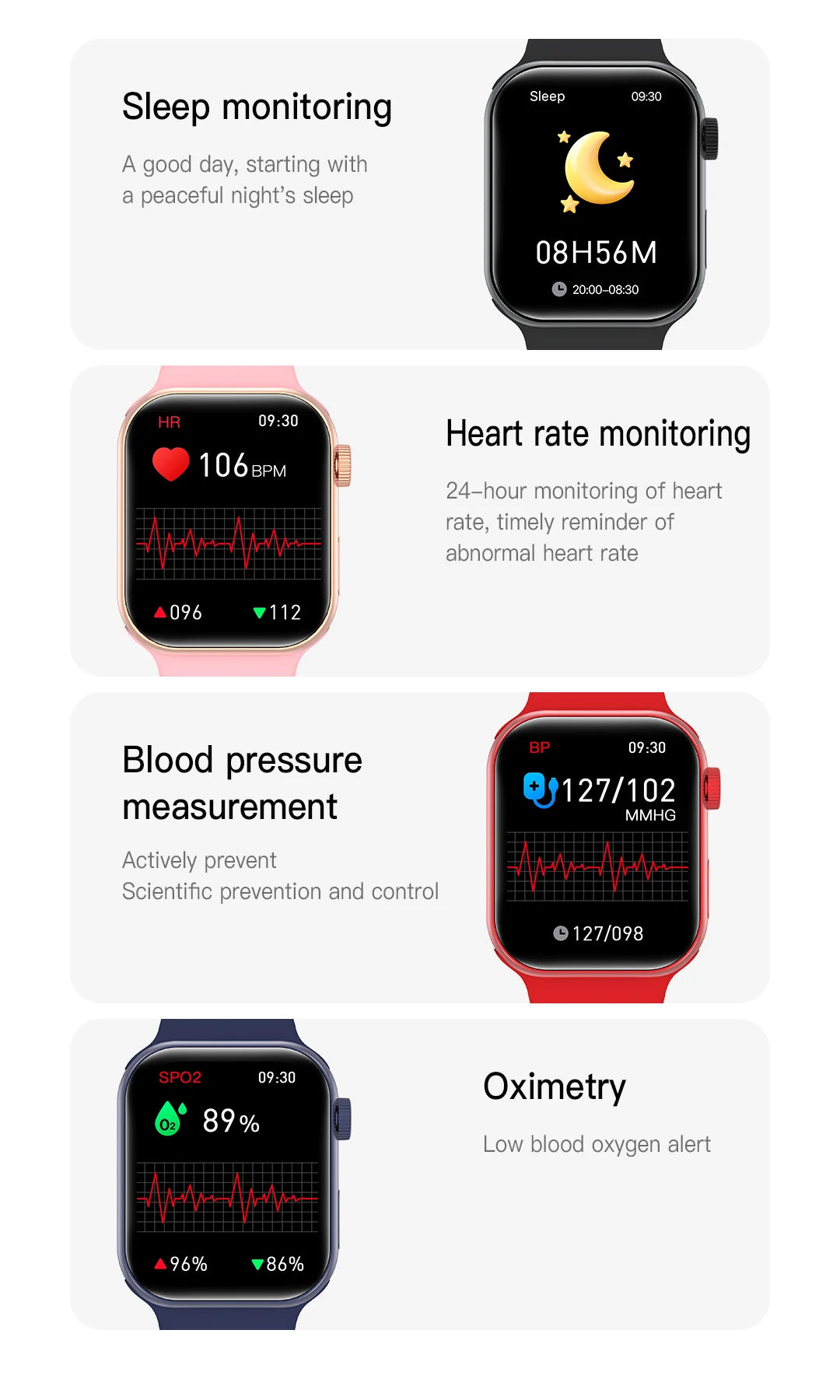 Smart Watch for Men Women Bluetooth Call 24 Hours Heart Rate Sleeping Monitor Music Play Cycling Watch with Calorie Sport  Watch
