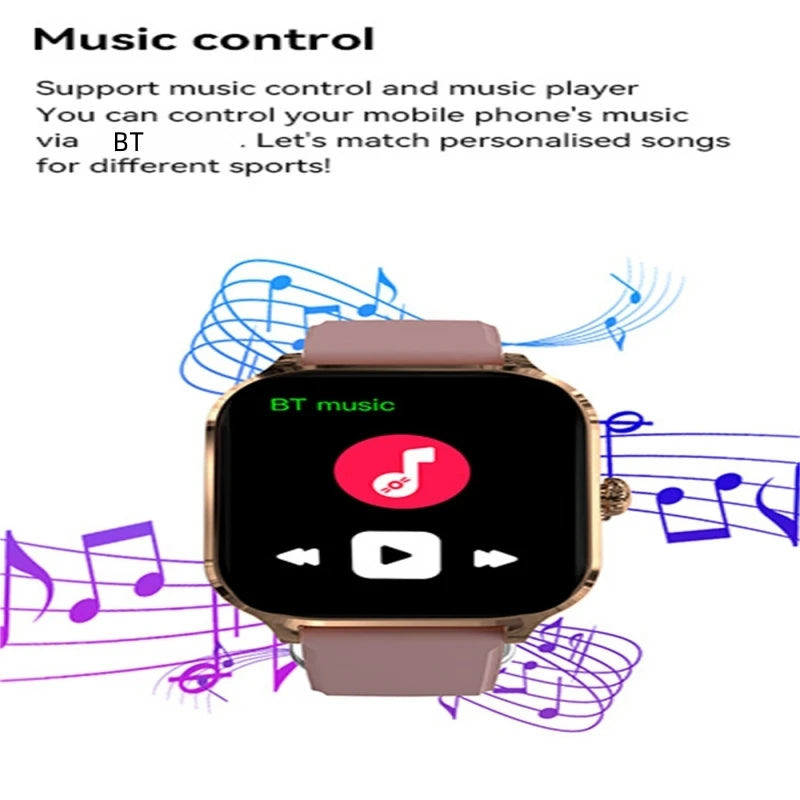 Smart Watch 2026 Men Women Full Touch Screen Sport Fitness Smartwatch Bluetooth For Android IOS Passometer Information Display
