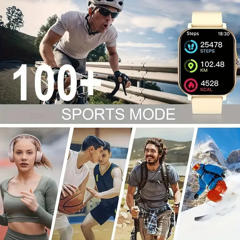 2026 Smart Watch 1.83 Inch HD Display Answer Make Call Message Preview Sport Modes DIY Dial Weather Forecast Men Women