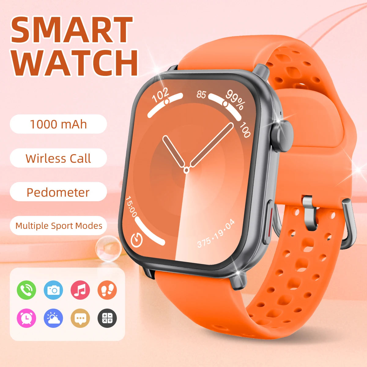 New Smartwatch 2026 1.83''HD Screen AMOLED 1000mAh Large Battery Outdoor Sports Watches IP68 Waterproof for Men Women Gifts