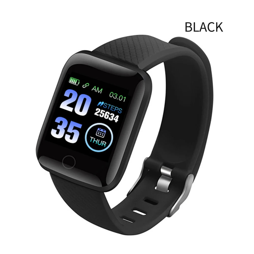 Smart Watch 116Plus D13 Sport Wristband Running Fitness Monitor Track Heart Rate Message Remind Men Smartwatch Woman Clock
