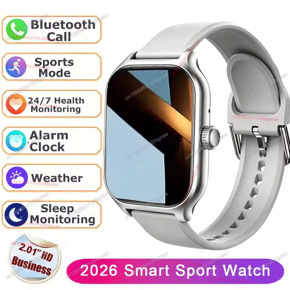 2025 Smart Watch Android IOS Phone 2.01 Inch Color Screen Bluetooth Answer Call Fitness Watches Tracker Smartwatch Women Men
