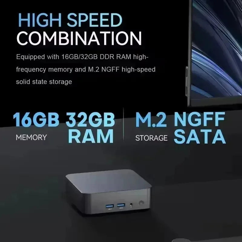 New PC Mini Intel Core i9 10980HK Gaming PC Computer 16GB RAM M.2 SSD Windows 11 Pro WiFi 6 BT5.2 UHD Gamer Desktop PC