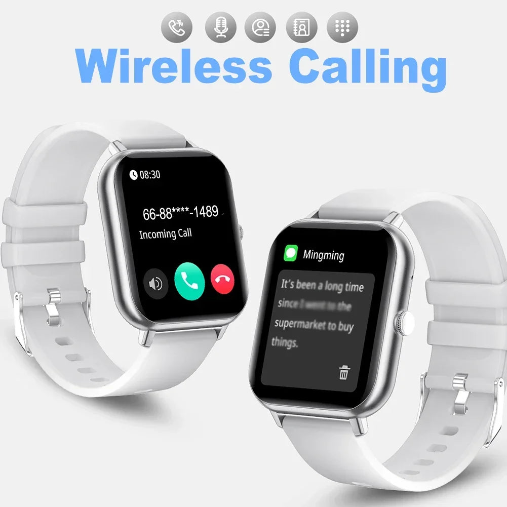 Smartwatch With 1.83" Full Touch Screen,Text & Call Functions,100+ Sports Modes,Pedometer,Calorie Counter,Android & Iphone