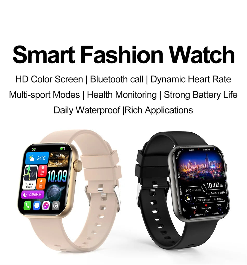 New Smart Watch For Women Full Touch Screen Bluetooth Call Waterproof Watches Sport Fitness Tracker Smartwatch Lady Reloj Mujer