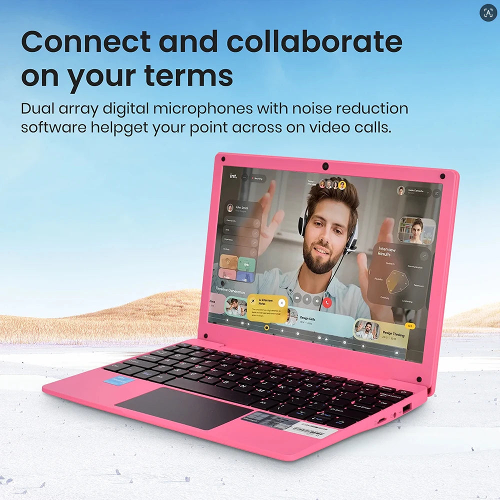 New 10.1 inch Laptop Computer CPU 4GB RAM 128GB Android 13.0 Portable Octa Core EMMC HD IPS Screen
