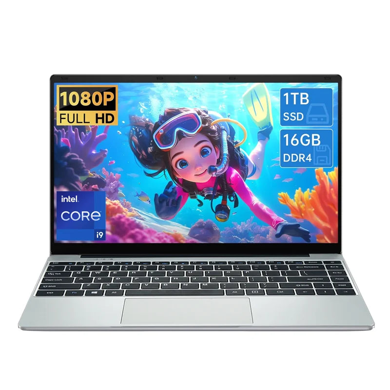 Brand New Laptop Computer Windows 11 Pro 14.1" Intel CORE i9-10980HK 16GB 1/2TB 1920*1080 Resolution Office Gaming PC notebook