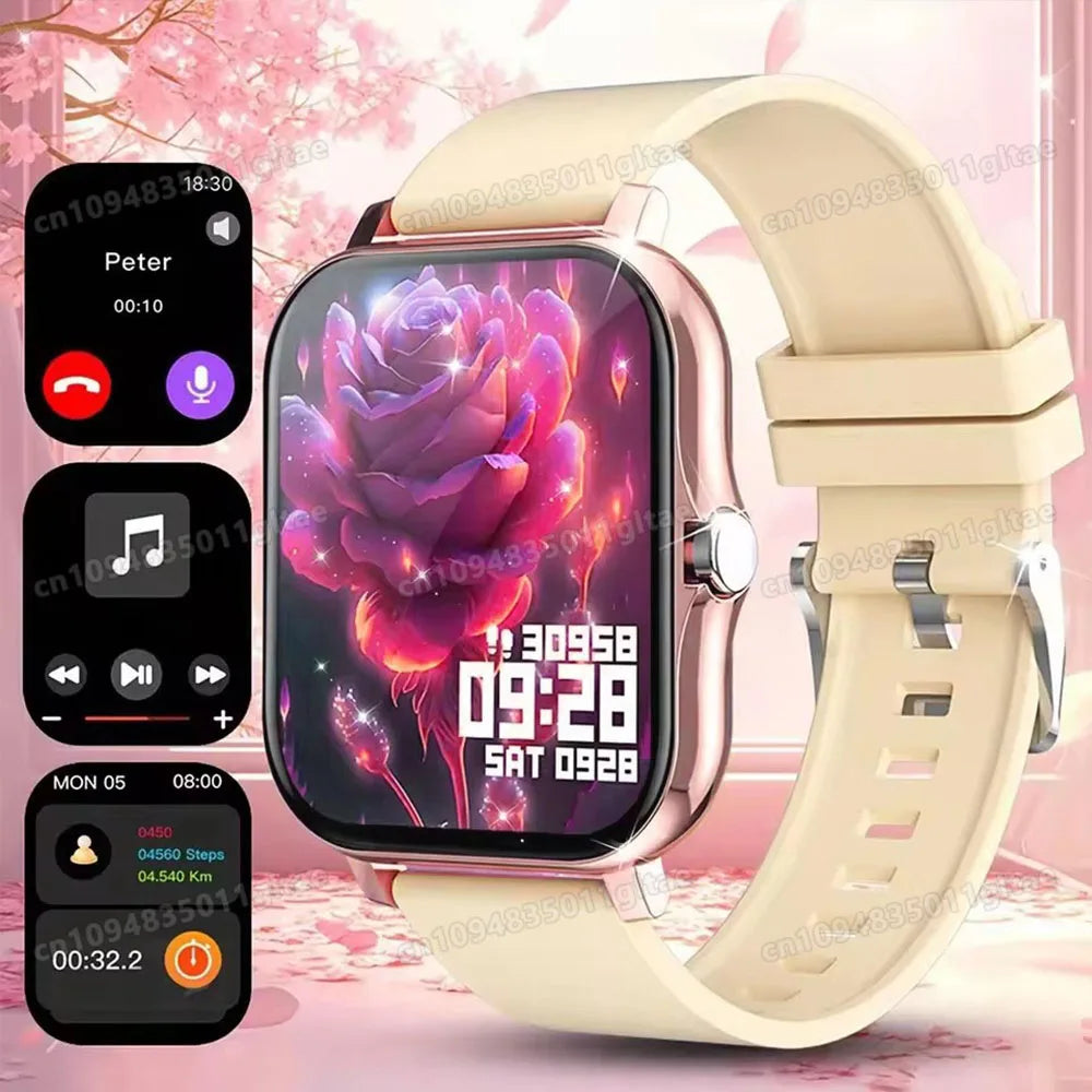 2026 New Smart Watch 2.01” Inch HD Screen Bluetooth Talk Pedometer IP68 Waterproof 123 Sport Modes Man Woman Watch Gift Pk HW12