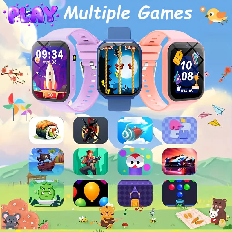 Youngsters's Smart Watch with,Built-in Multiple Brain Games, LED Flashlight, Camera, Calculator, and Other Practical Tools,