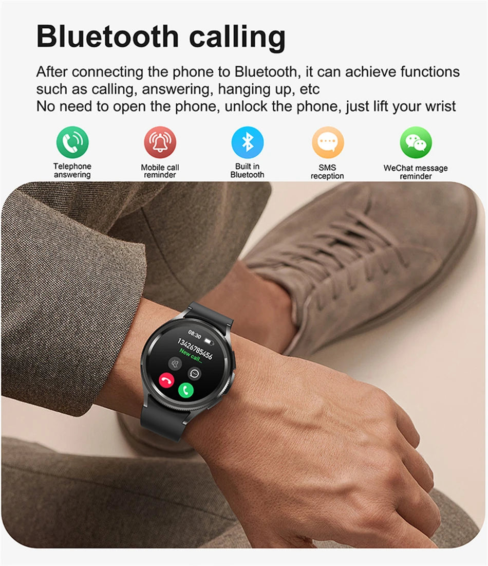2025 New Smart Watch 6 Men's Outdoor Sports 100+ Sport Modes IP68 Waterproof Watch AMOELD HD Screen Smartwatch Android IOS