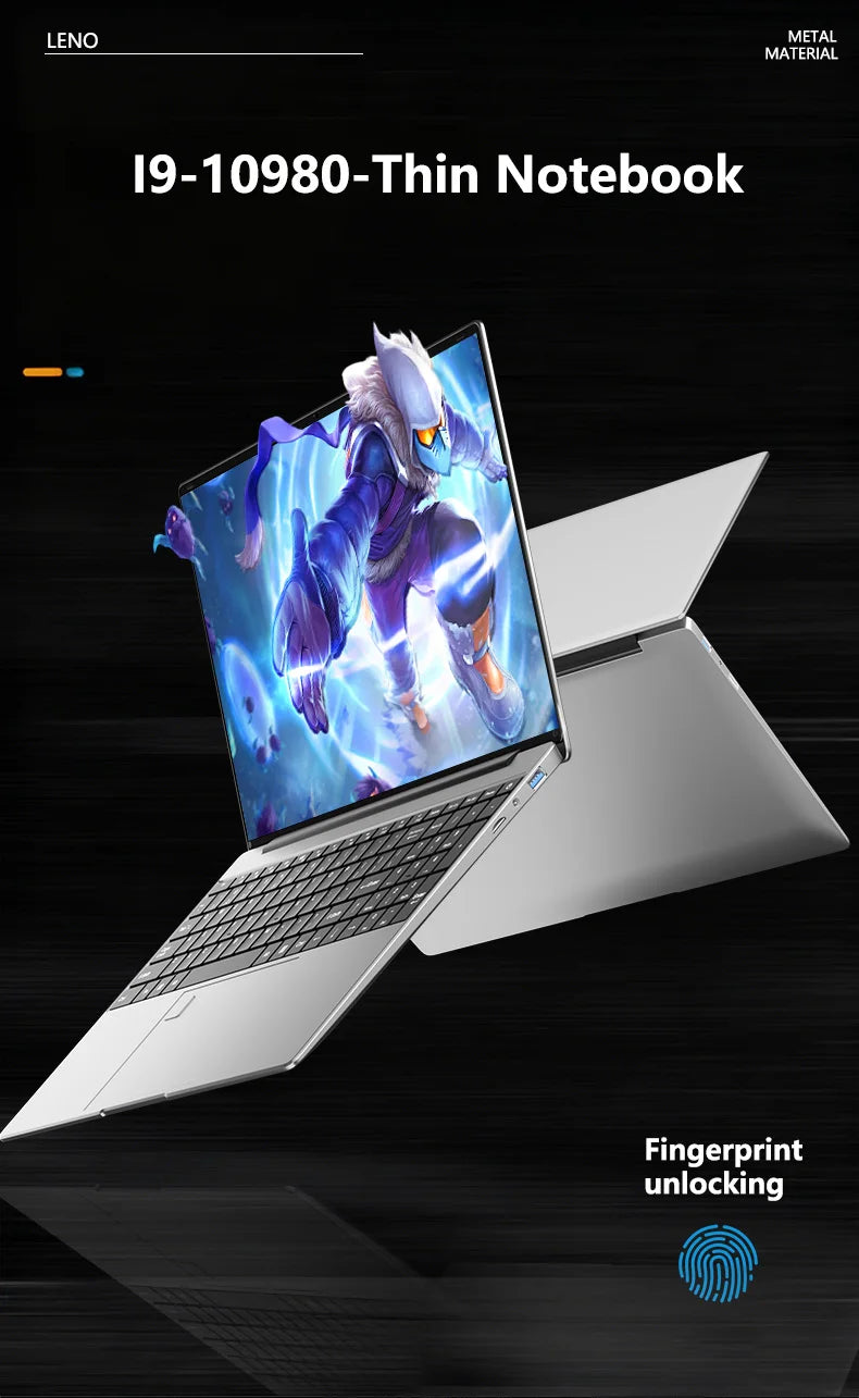 15.6" Intel Core i9 10980HK Windows 11 Pro Laptop Computer 32GB RAM 512GB 1TB 2TB SSD Portable Notebook PC Office Study Laptops
