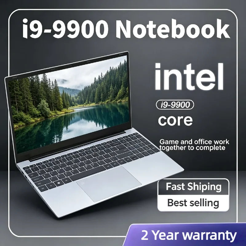 2026 15.6" Laptop Intel Core i9 9900 32GB RAM 2TB SSD 1920*1080HD Windows 11 Gaming Computer PC Gamer office Ultra Slim Notebook