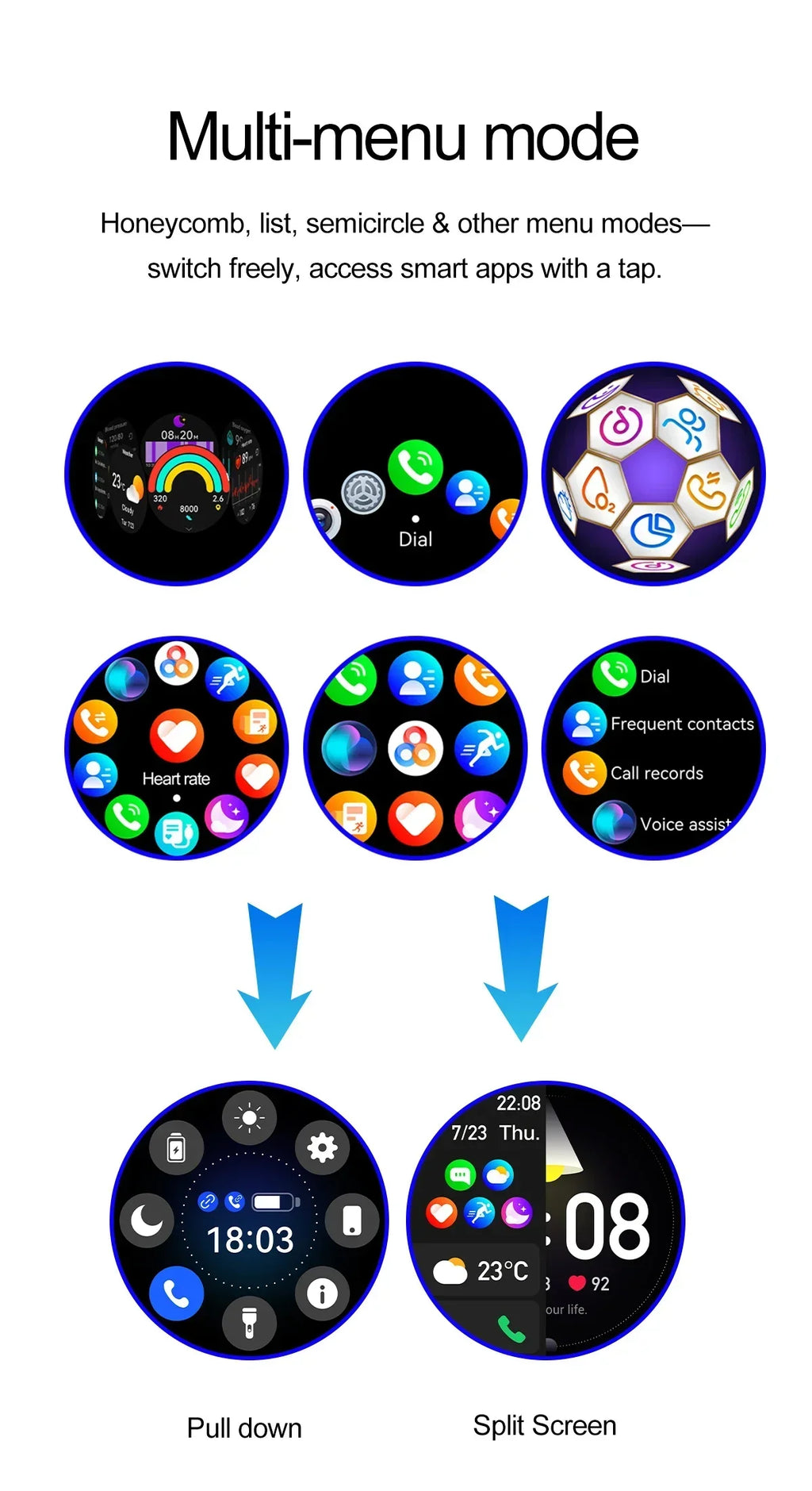 2026 Smart Fashion Watch 1.43'' 100+ Sports Mode Information Push Voice Assistant IP68 Waterproof Custom Watch Face Smart Watch