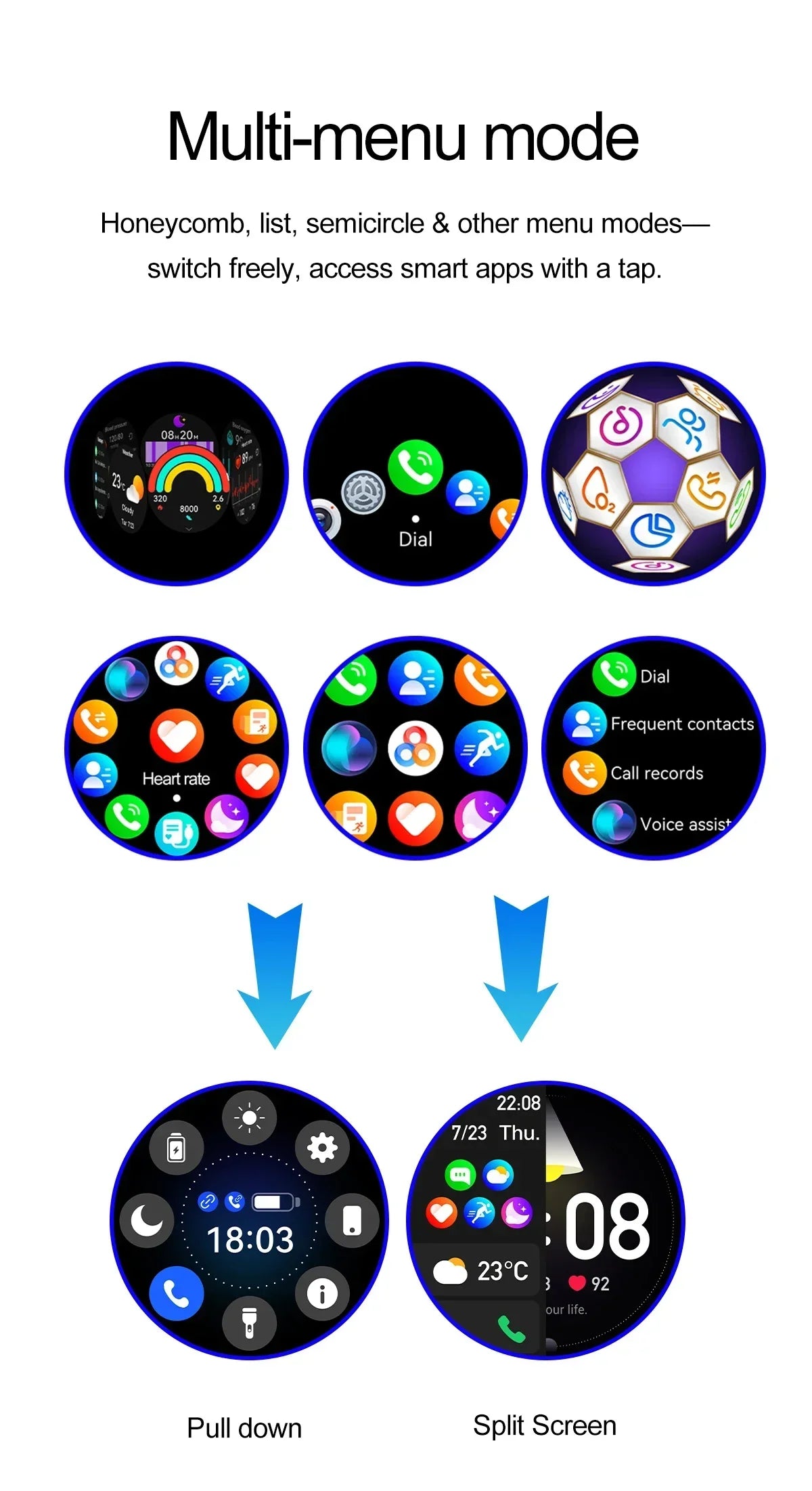 2026 Smart Fashion Watch 1.43'' 100+ Sports Mode Information Push Voice Assistant IP68 Waterproof Custom Watch Face Smart Watch