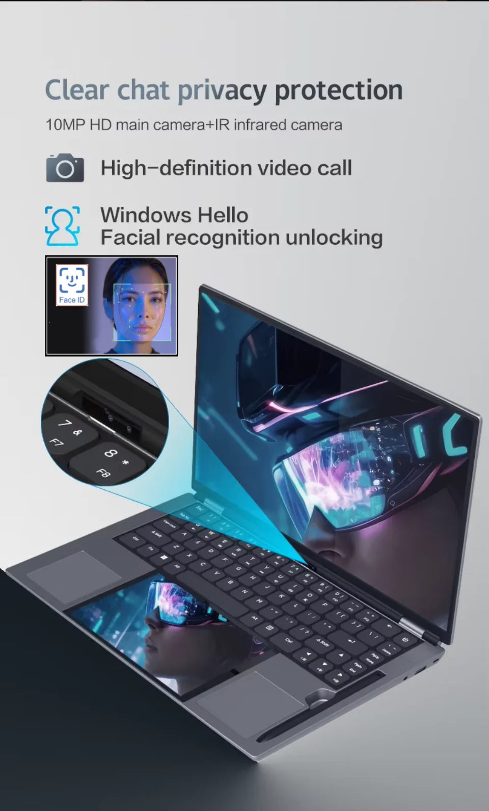 15.6+7inch Dual Screen Laptop Intel N150 Windows 11  32GB DDR4 512G/1TB/2TB M.2 2280 SSD WIFI BT Double Screen Laptop Computer