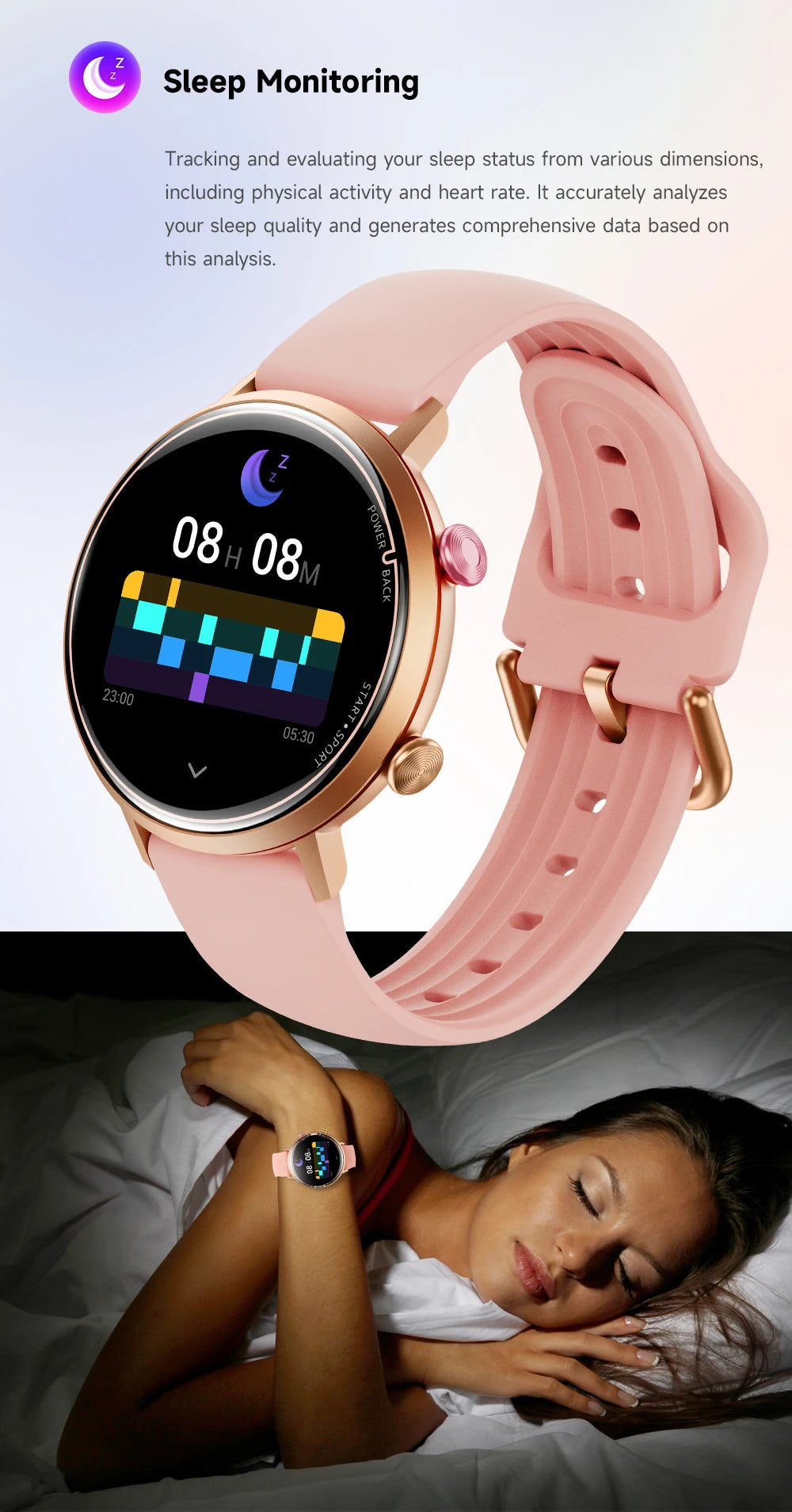 Smart Watch for Lovers, Outdoor Sports Matching, Message Notifications Deep Waterproof All-day Health Monitoring Valentine's Day