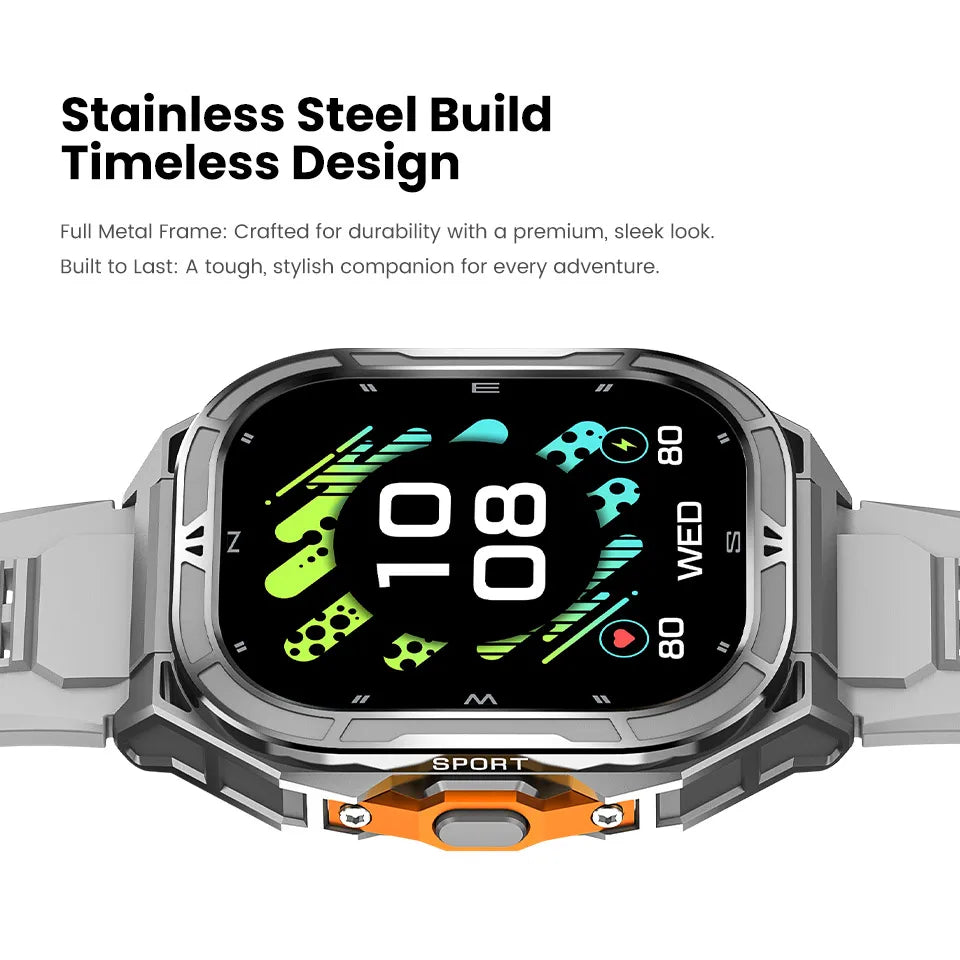 2026 New GPS Smart Watch Men 1.96-inch HD AMOLED Screen Compass Bluetooth Call 5ATM Waterproof Sport Smart Watch for Android iOS