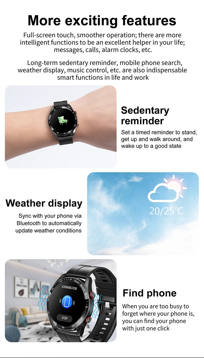 2026 New Electronic Smartwatch Waterproof Sports Watch Wrist Smart Watches for Man Women Fitness Tracker Clock for IOS Android