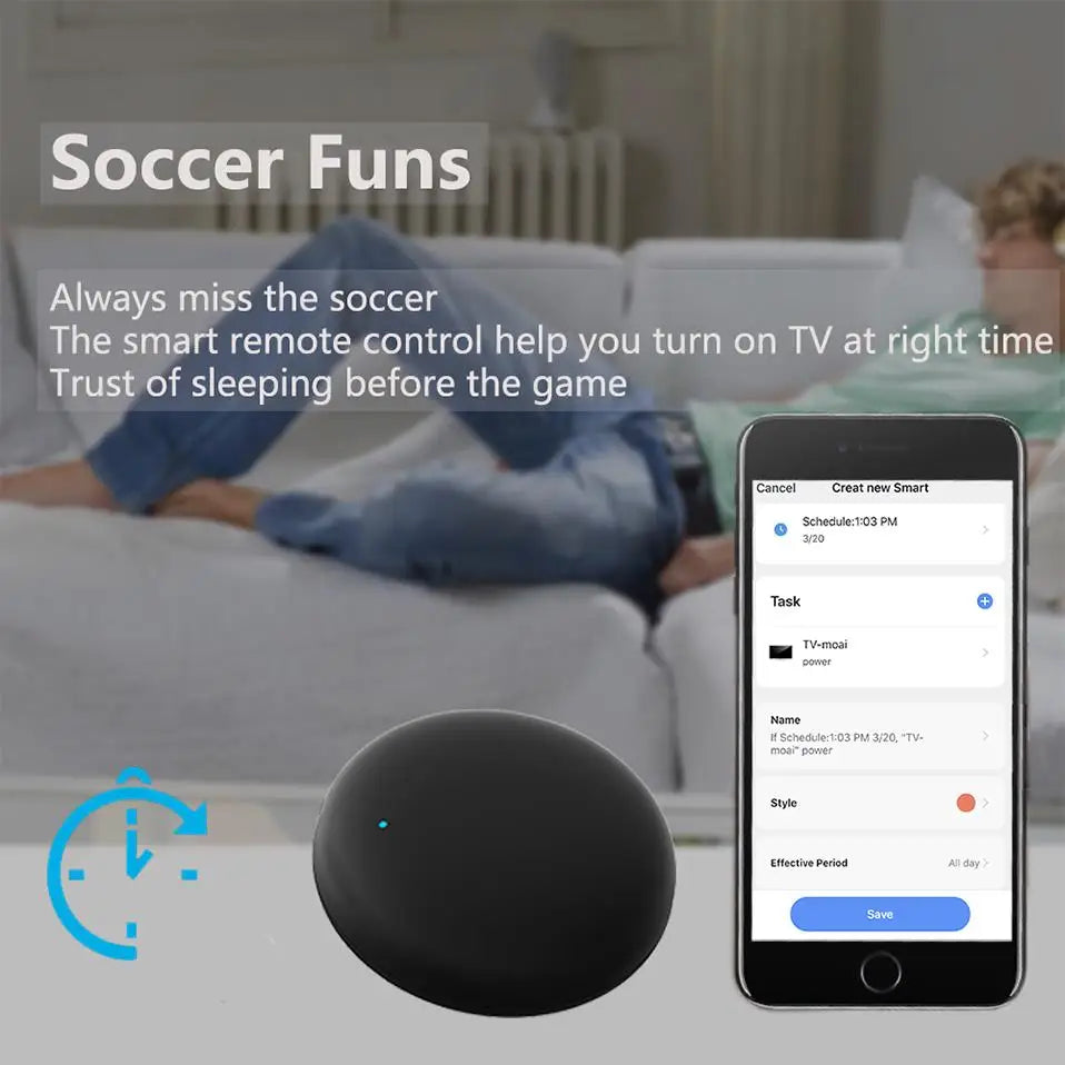 Smart IR Remote Control For TV Air Conditioner Devices Smart Home Automation Gear Automation Gear Controls TV Air Conditioner