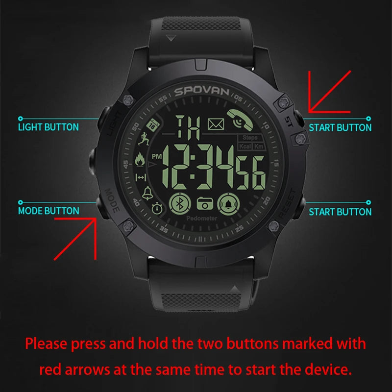 Smart Watch Men Sport Bluetooth Electronic Watches Black Military Quality A Smartwatch Waterproof Wristwatch Reloj Mujer